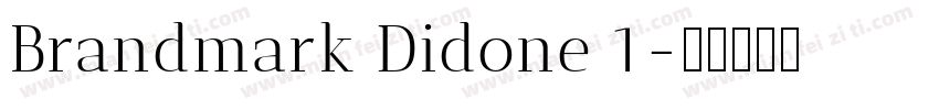 Brandmark Didone 1字体转换